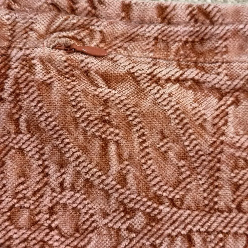 Pottery Barn Velvet Pillow Sham Dusty Rose Pink‎ Textured Boho Moroccan 20x20